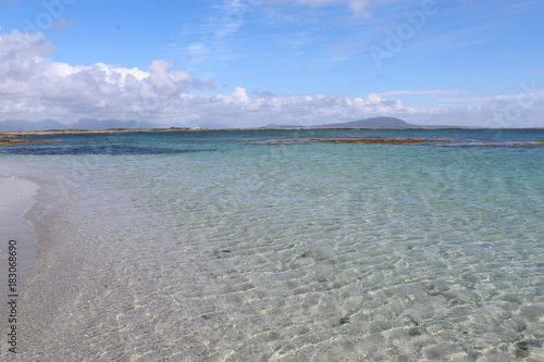 Beach and the blue sky