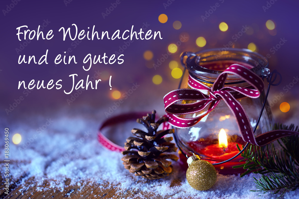 Grußkarte - Frohe Weihnachten und ein gutes neues Jahr! Stock-Foto | Adobe  Stock