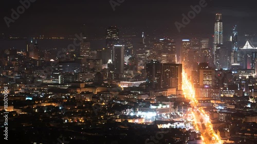 Wallpaper Mural San Francisco Downtown Skyscrapers Time Lapse from Twin Peaks Torontodigital.ca