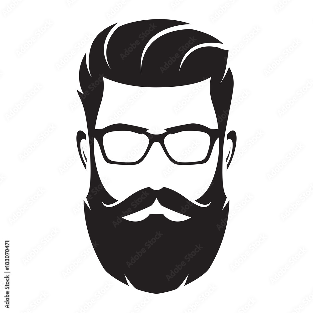 Different Hipster Style Haircuts, Glasses, Beard, Mustache, Bowtie And Hats  Collection. Man Faces Avatar Creator. Create Your Own Hipster Icons For  Social Media Or Web Site Royalty Free SVG, Cliparts, Vectors, and