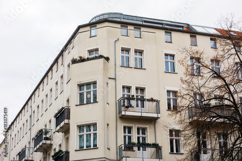 yellow corner building at autumn