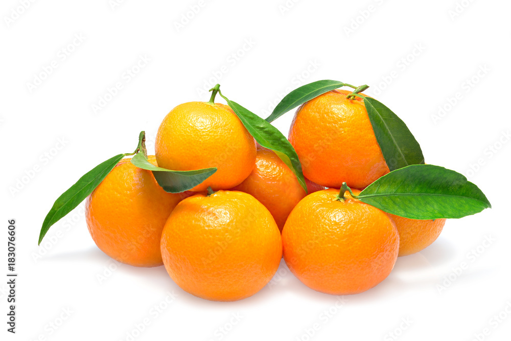 Mandarin orange fruit isolated on white background Mandarin orange fruit isolated on white background