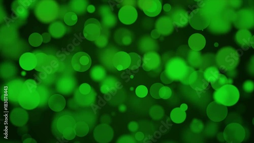 Moving  green  particles background with bokeh Seamless Loop Animation 4k uhd