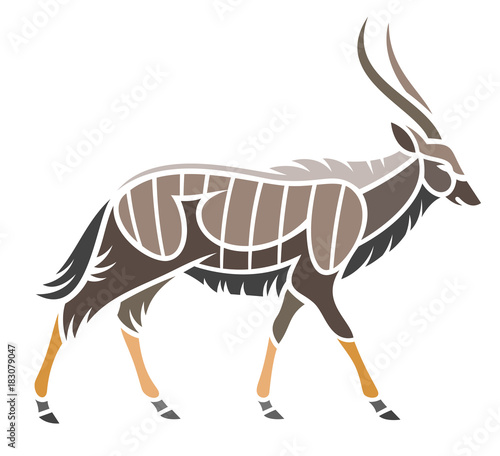 Stylized Antelope - Nyala photo