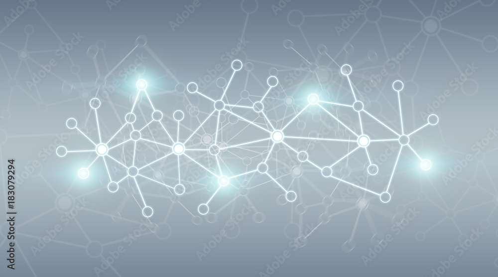 Obraz premium Connections system and datas exchanges 3D rendering