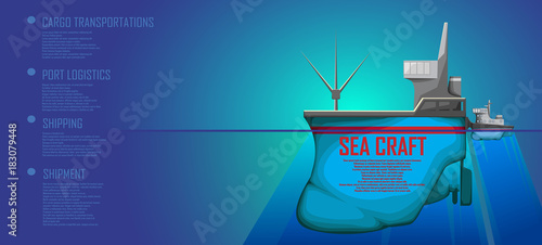 A poster depicting a merchant marine vessel