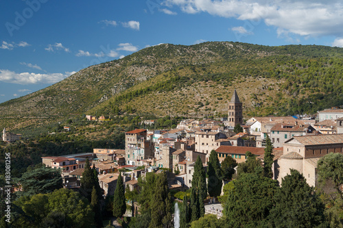 View to the old town of Tivoli, Italy