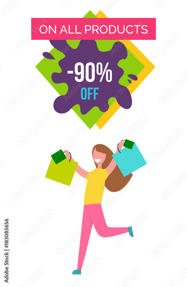 Only All Products -90 Off Vector Illustration Only All Products -90 Off Vector Illustration