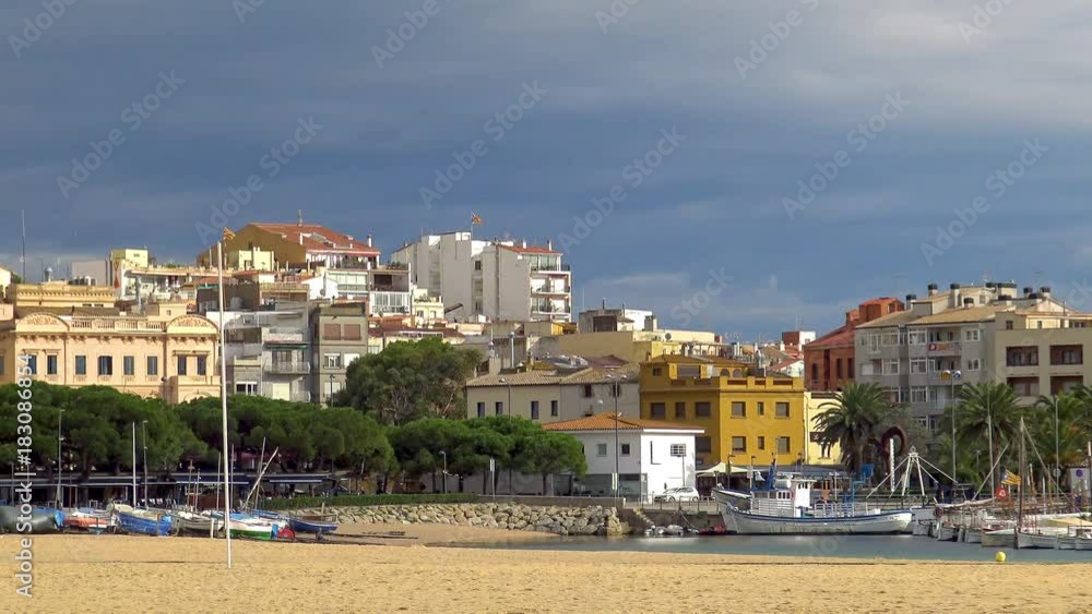 Landscape of small town, Palamos, in Costa Brava of Spain Landscape of small town, Palamos, in Costa Brava of Spain