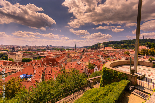 Prague city view and skyline from Prague castle © joisbalu