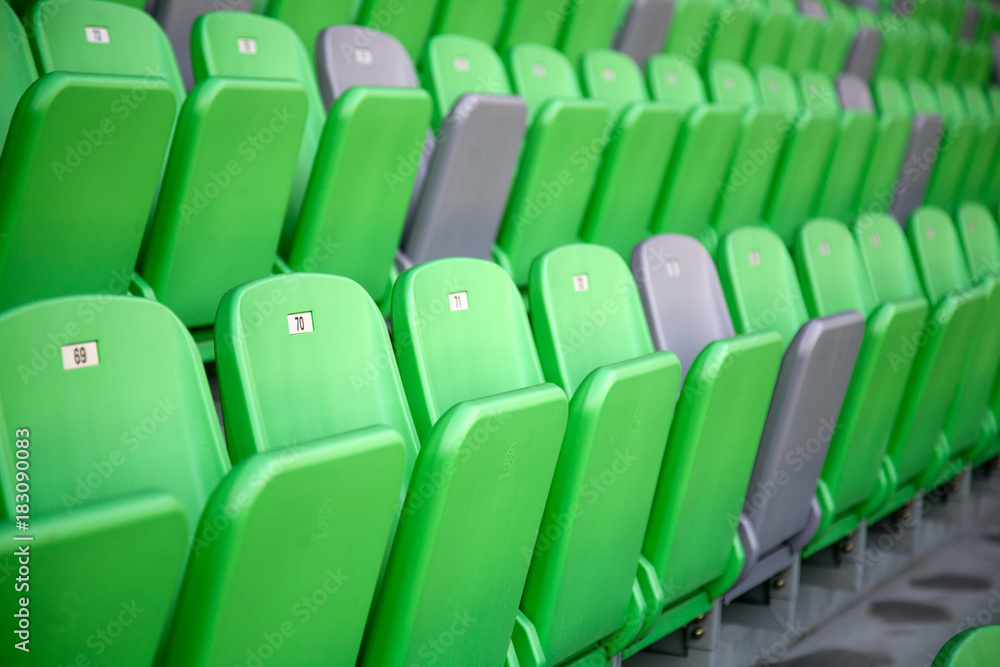 Obraz premium Public signs on seats