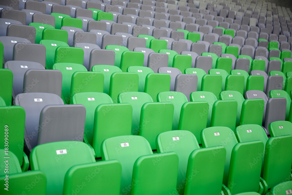 Naklejka premium Public signs on seats