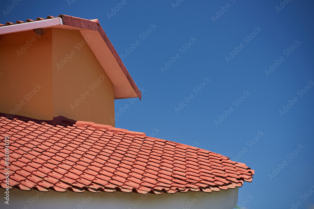 Red house roof