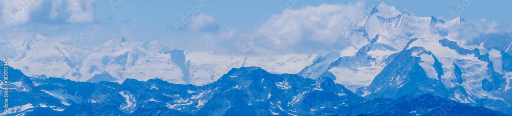 Panoramic view on swiss alps