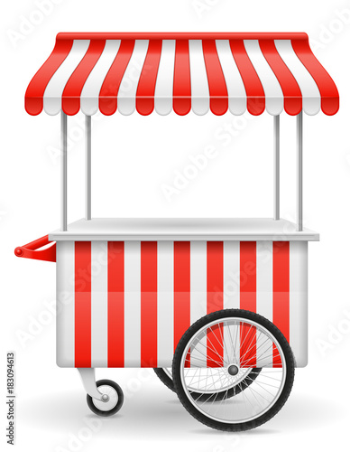 street food cart vector illustration