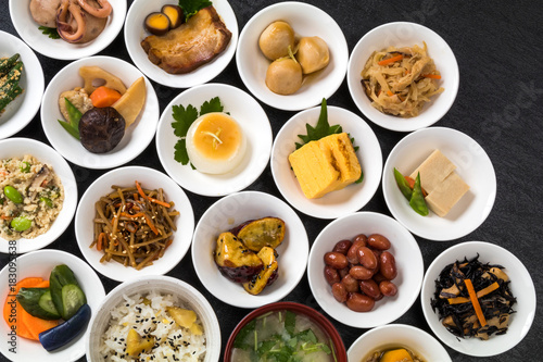 Fotografi ごはんとおかずいろいろ　Side dishes of rice japanese food