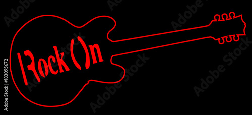Rock On Neon Light Guitar