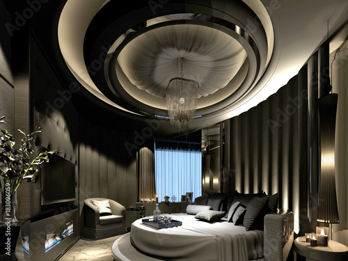 3d render of modern bedroom © murattellioglu