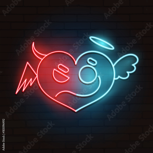 Neon heart illustration.