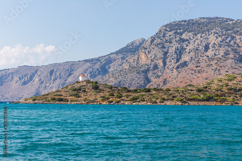 coastline near Panormitis Monastery on Simi, Greece © dadamira