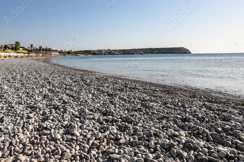 beach of Kolimbia on the island of Rhodes in Greece photo