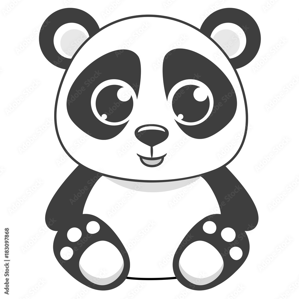 Cartoon panda vector illustration. Stock Vector | Adobe Stock