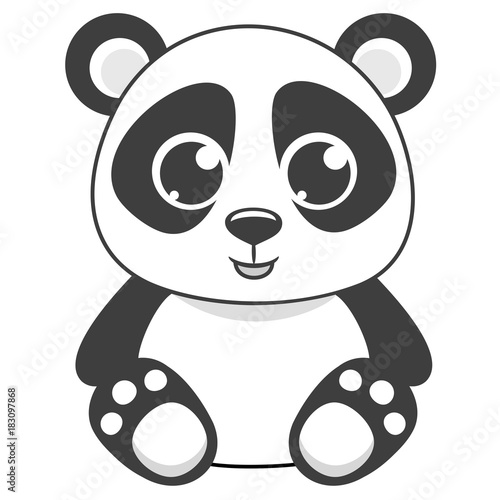 Fototapeta Naklejka Na Ścianę i Meble -  Cartoon panda vector illustration.