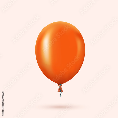 Vector modern glossy helium balloon for birthday design