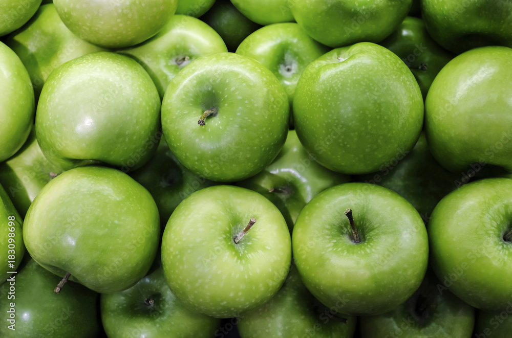 Fresh green apple background Fresh green apple background