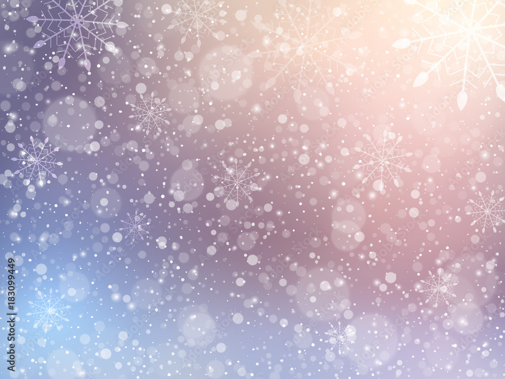 Christmas background with snowflakes. Winter vector illustration Christmas background with snowflakes. Winter vector illustration