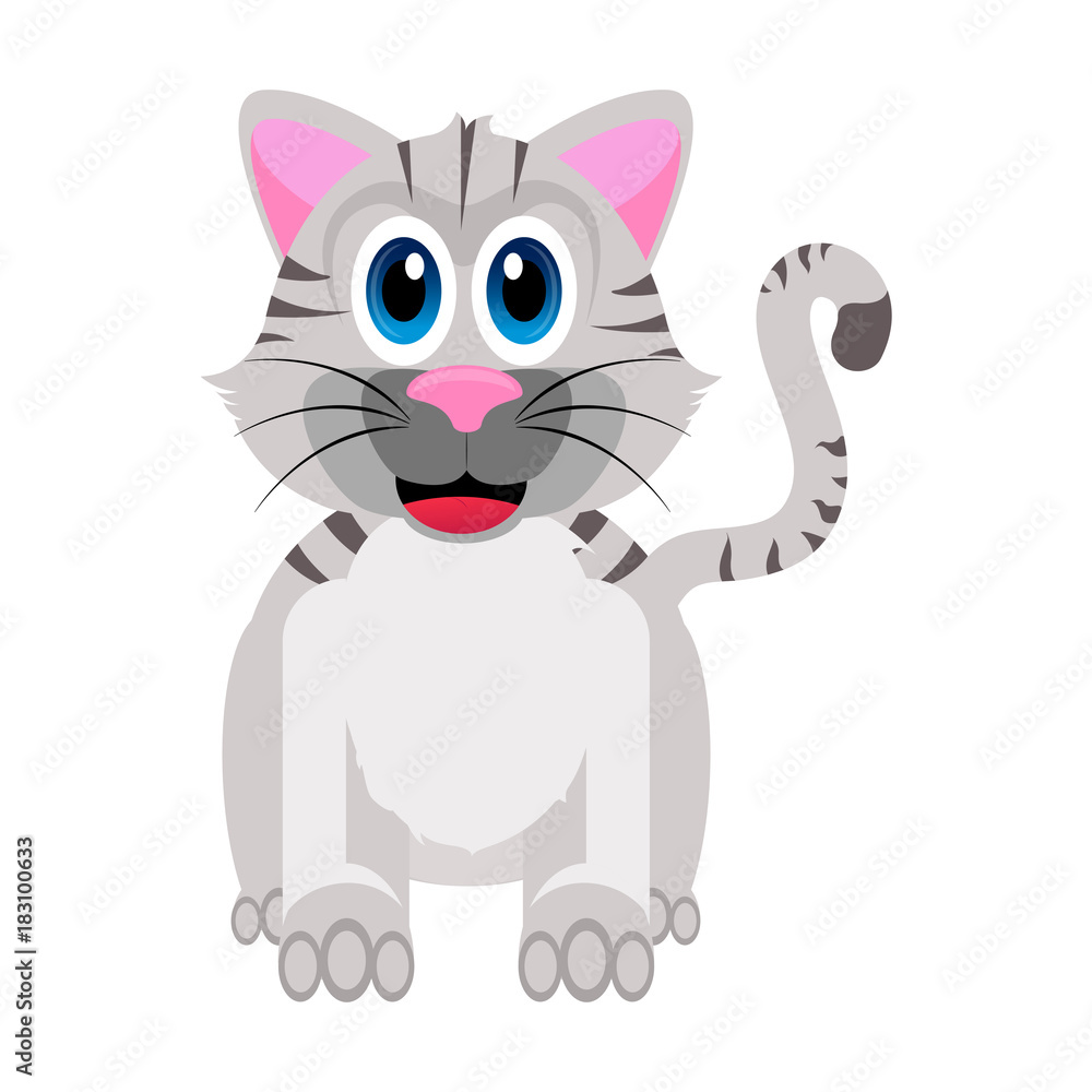 Obraz premium Isolated cute cat