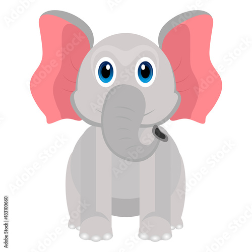 Isolated cute elephant