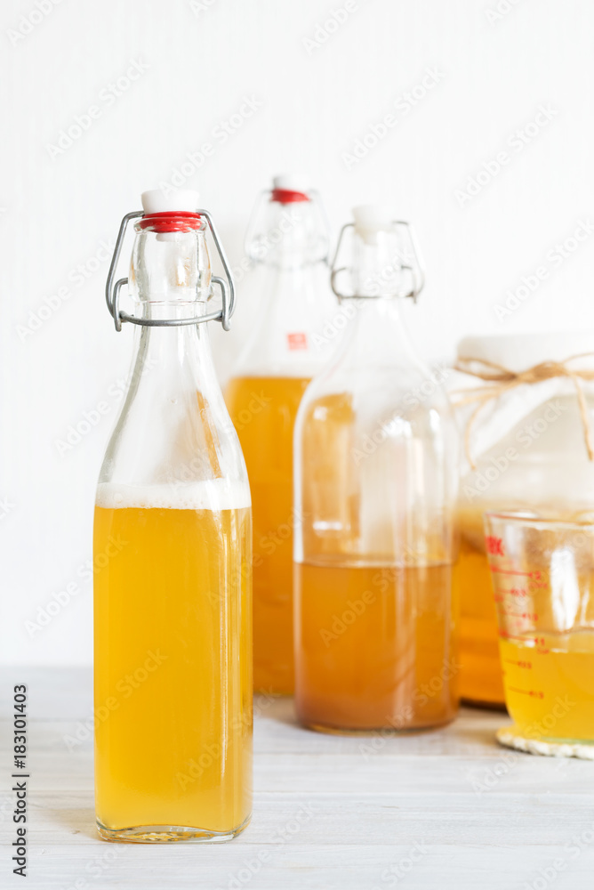 fermented drink bottle of jun tea healthy natural probiotic fermented drink bottle of jun tea healthy natural probiotic