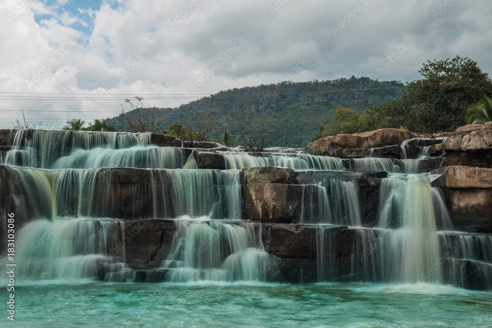 Waterfall river landscape