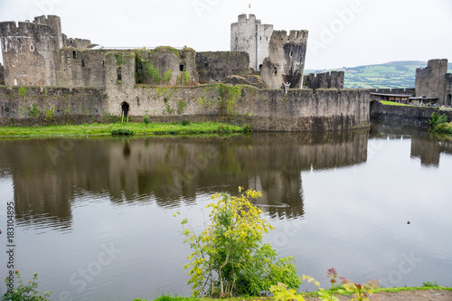 Caerphilly Castle  Cardiff  Wales  UK