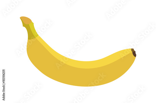 Banana. Vector Illustration Of A Single Banana.
