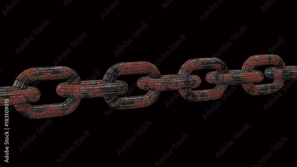 Obraz premium Chain 3d rendering