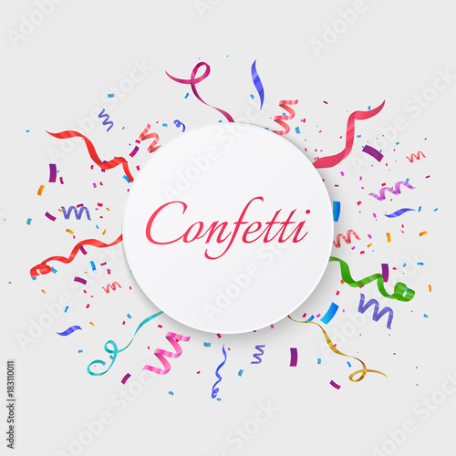 Confetti isolated on transparent background. Festive vector illustration
