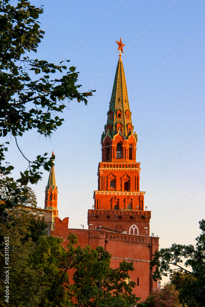 Tower of kremlin in moscow russia.