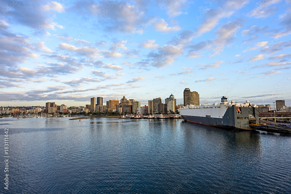Fototapeta premium Durban sea port at day time view from sea