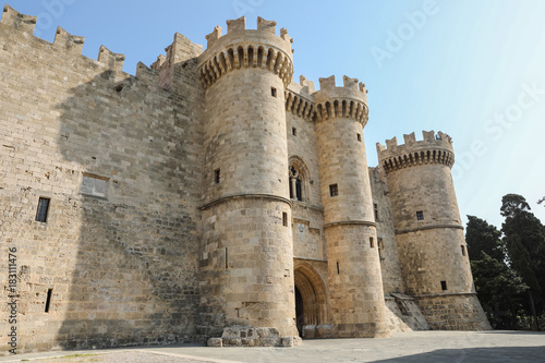 The Palace of the Grand Master of the Knights of Rhodes is a medieval castle in the city of Rhodes, on the island of Rhodes in Greece. It is one of the few examples of Gothic architecture in Greece.