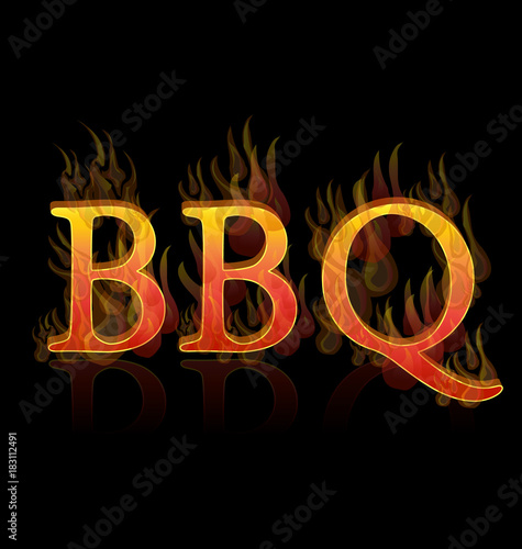 BBQ grill text icon