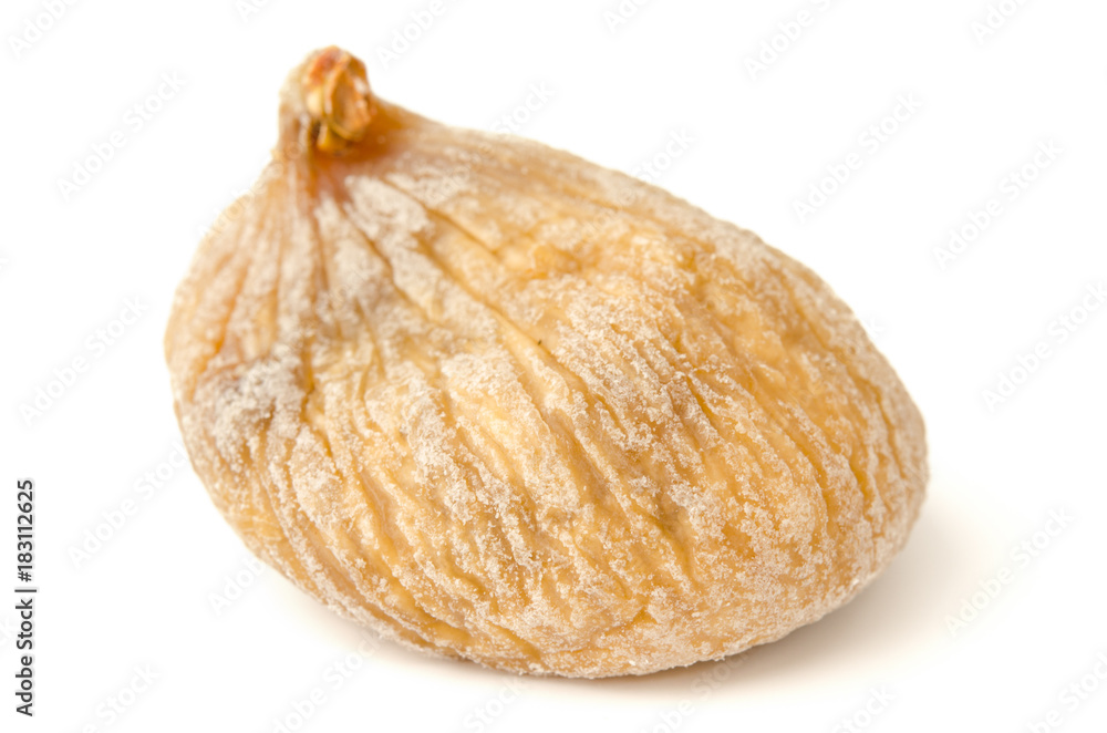 Eine getrocknete Feige, Nahaufnahme Eine getrocknete Feige, Nahaufnahme