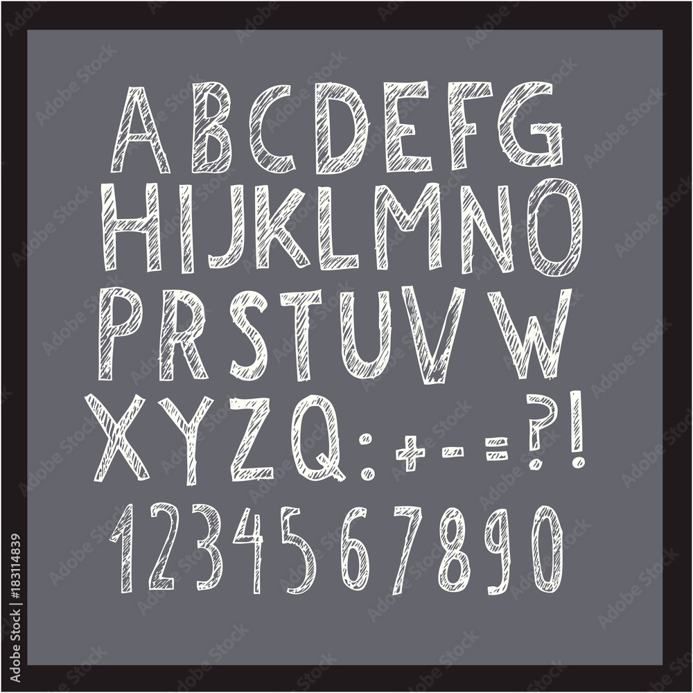 Font - pismo ręcznie rysowane