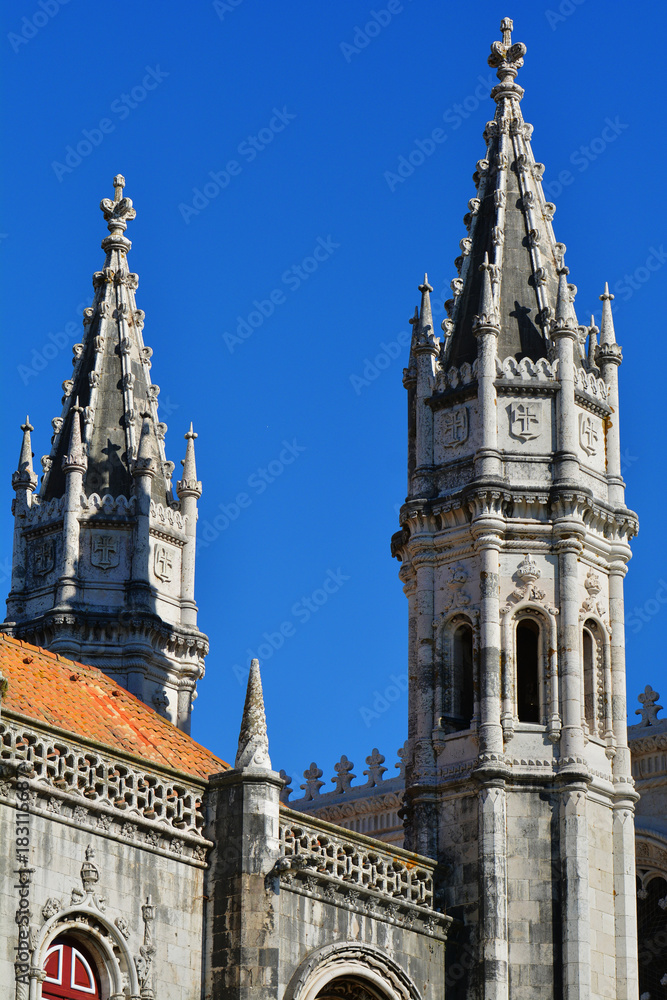 Jeronimos Monastery and Church of Santa Maria of Belem in Lisbon, Portugal