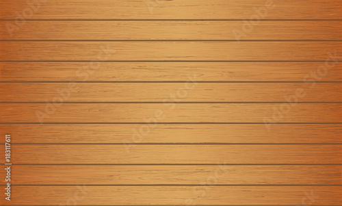 Horizontal light brown wooden background. Wood texture. Vector illustration