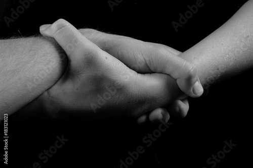 Holding Hands Agreement Black and White