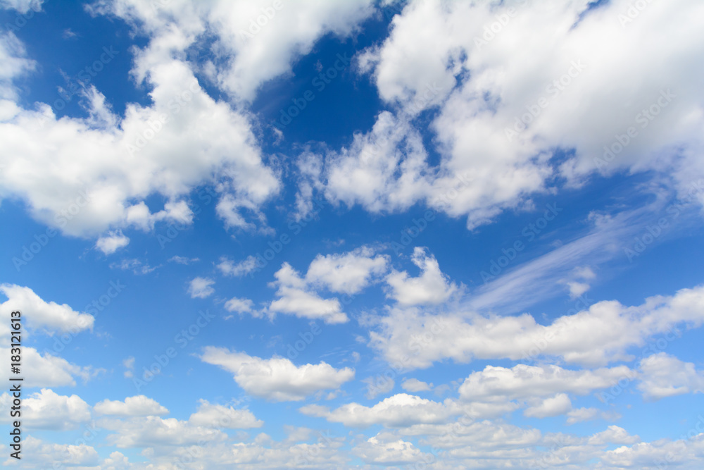 Fototapeta premium blue sky with white clouds