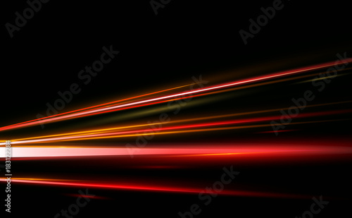 Vector Illustration of abstract, science, futuristic, energy technology concept. Image of lines with light, speed in black background.