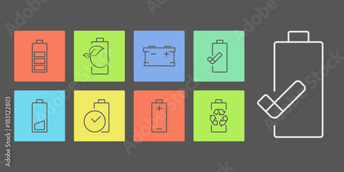 Battery indicator icons